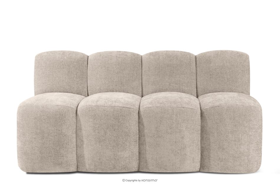 BRESCO Čalúnená lavica do jedálne 160 cm béžová ženilková látka béžová - obrázok 0