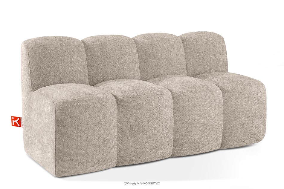 BRESCO Čalúnená lavica do jedálne 160 cm béžová ženilková látka béžová - obrázok 2