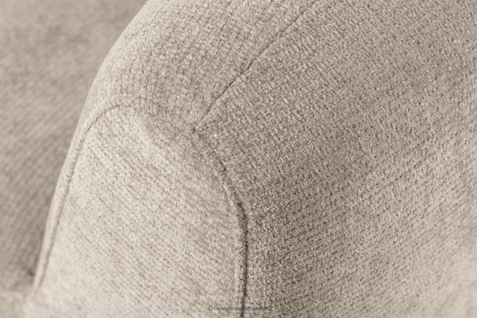 BRESCO Čalúnená lavica do jedálne 160 cm béžová ženilková látka béžová - obrázok 7