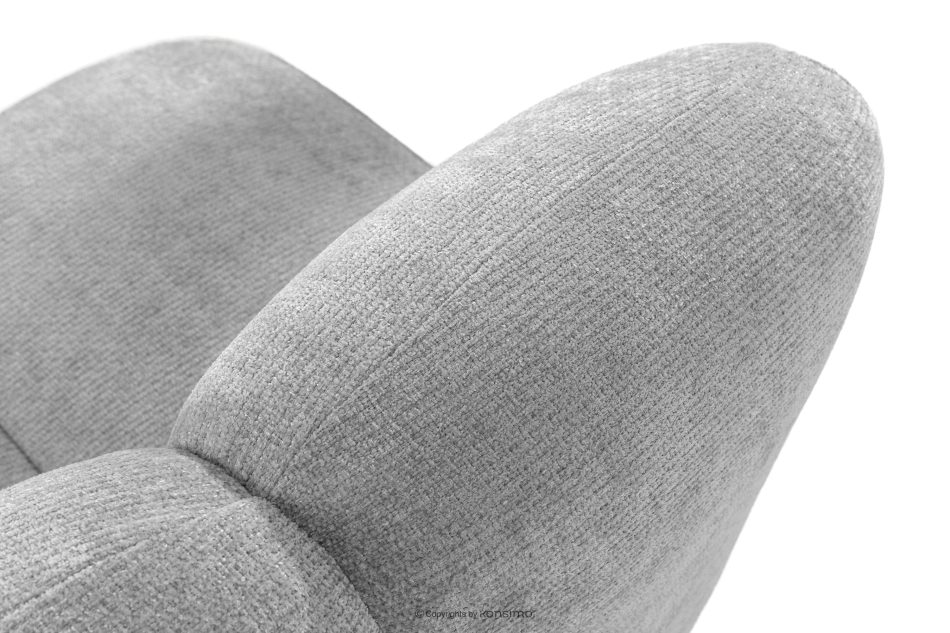 BRESCO Čalúnená lavica s operadlom 200 cm svetlošedá ženilková látka svetlo šedá - obrázok 6