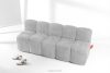 BRESCO Čalúnená lavica s operadlom 200 cm svetlošedá ženilková látka svetlo šedá - obrázok 9