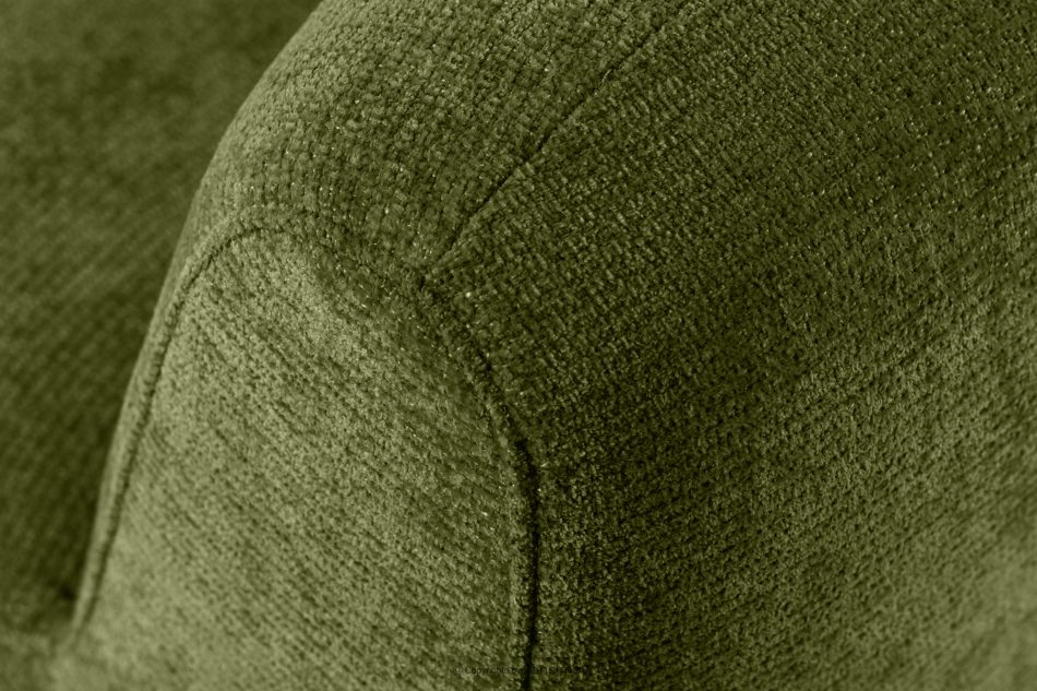 BRESCO Čalúnená lavica s operadlom 200 cm olivová ženilková látka olivová - obrázok 7