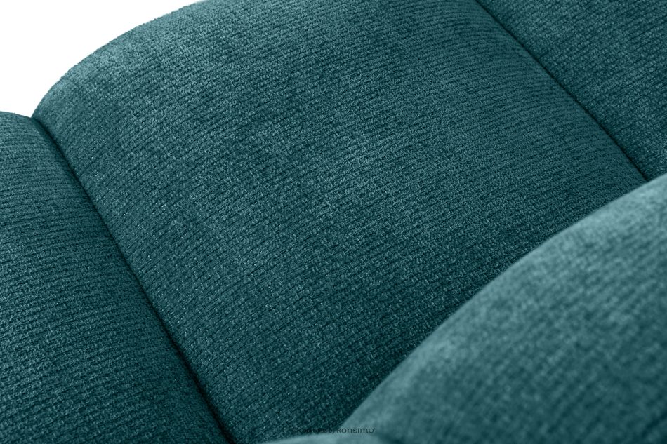 BRESCO Čalúnená lavica s operadlom 200 cm morská modrá ženilková látka morská modrá - obrázok 5