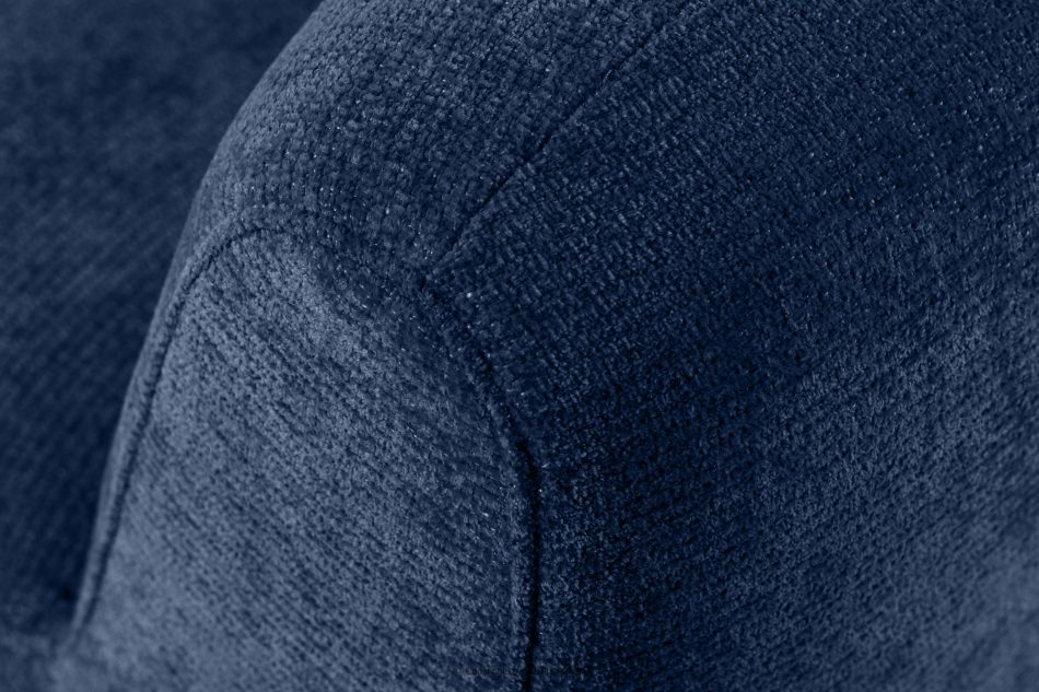 BRESCO Čalúnená lavica s operadlom 200 cm tmavomodrá ženilková látka námornícka modrá - obrázok 7