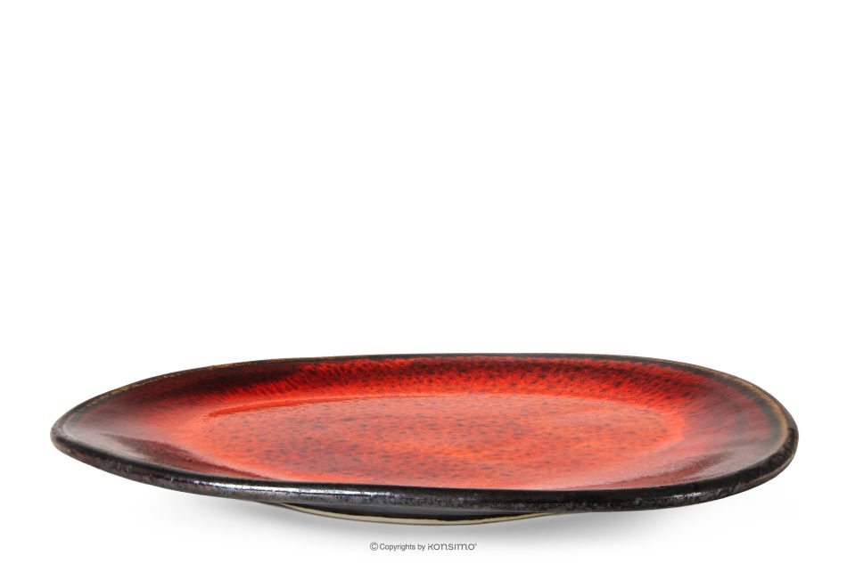 PRIMA Ručne glazovaný červená jedálenský tanier červená - obrázok 0