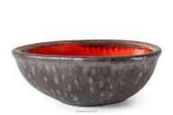 Ručne glazovaná červená miska