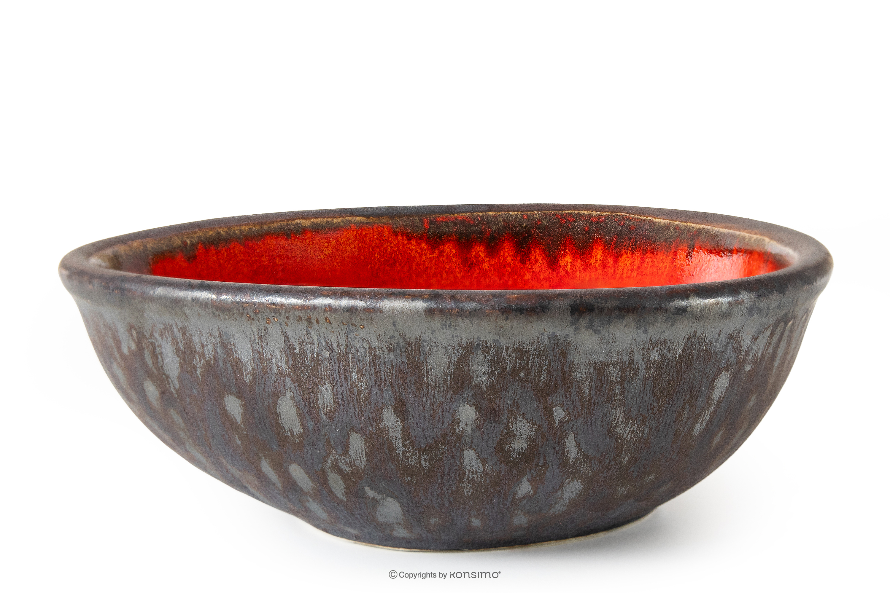 Ručne glazovaná červená miska