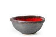 Ručne glazovaná misa na dip červená