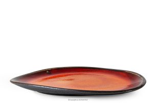 PRIMA, https://konsimo.sk/kolekcie/prima/ Plochý servírovací tanier ručne glazovaný červená červená - obrázok