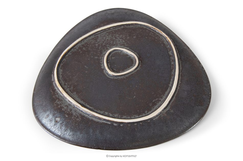 PRIMA Plochý servírovací tanier ručne glazovaný červená červená - obrázok 3