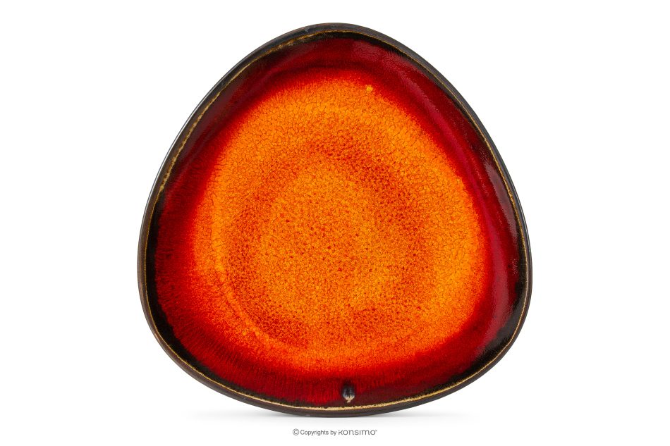 PRIMA Plochý servírovací tanier ručne glazovaný červená červená - obrázok 4