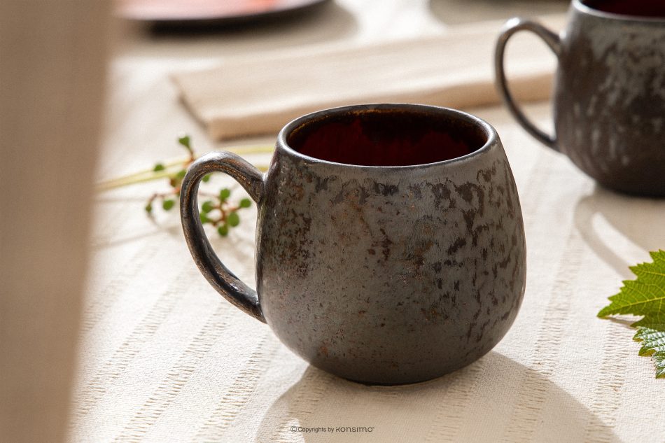 PRIMA Ručne glazovaný červená hrnček červená - obrázok 1