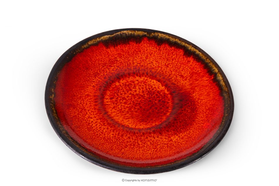 PRIMA Ručne glazovaný červená podšálek na šálku espressa červená - obrázok 2