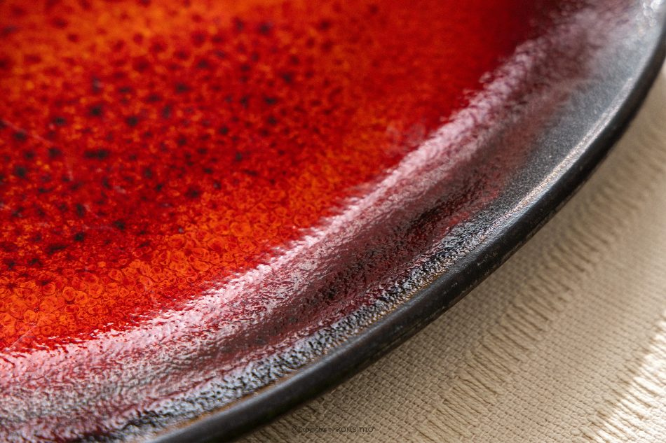 PRIMA Ručne glazovaný keramický dezertný tanier 6 ks červená červená - obrázok 13