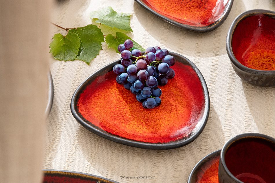 PRIMA Ručne glazovaná sada na espresso pre 6 osôb (18 ks) červená červená - obrázok 16