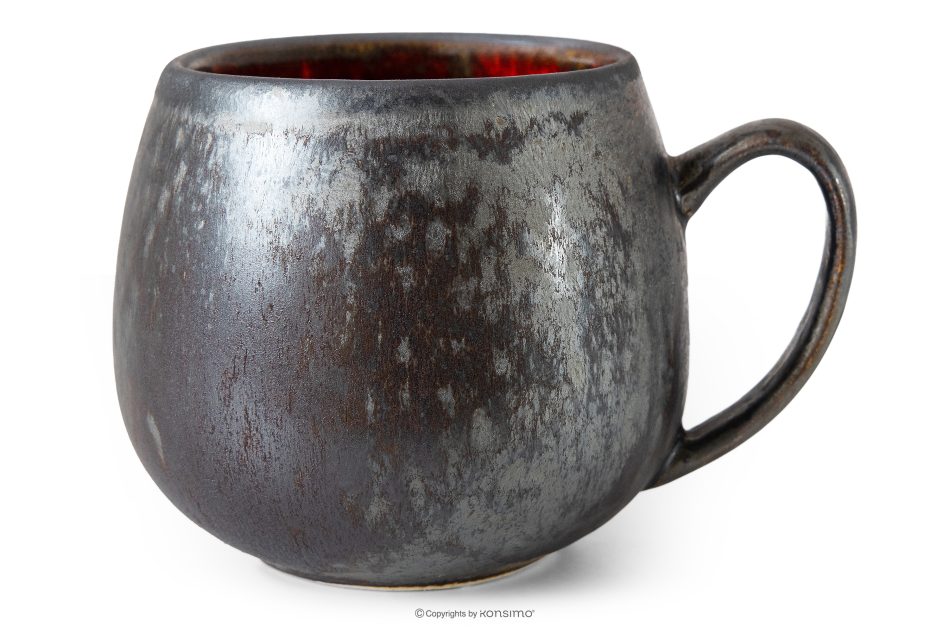 PRIMA Ručne glazovaná sada na raňajky pre 6 osôb (12 ks) červená červená - obrázok 2