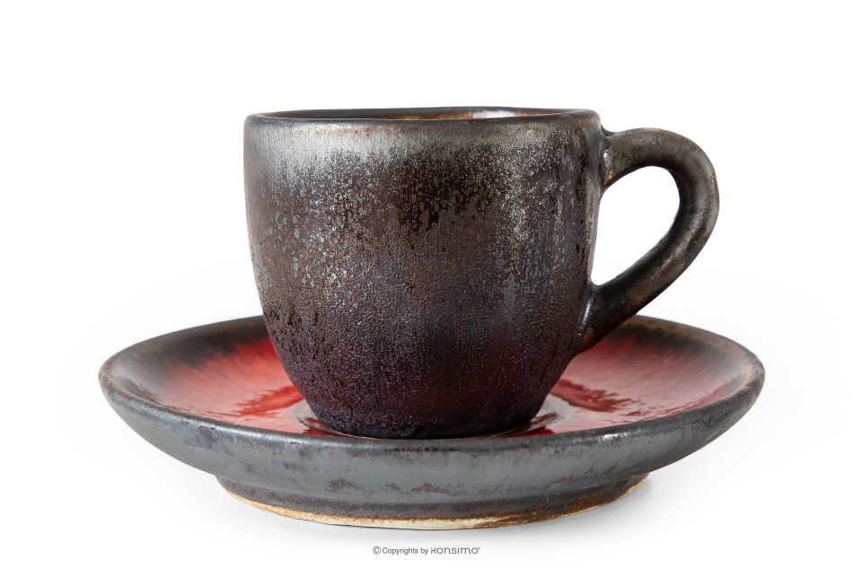 PRIMA Súprava na kávu a raňajky pre 6 osôb (42 ks) červená červená - obrázok 14