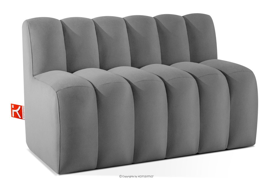 CORDA Čalúnená jedálenská lavica 120 cm svetlosivý velúr svetlo sivá - obrázok 2