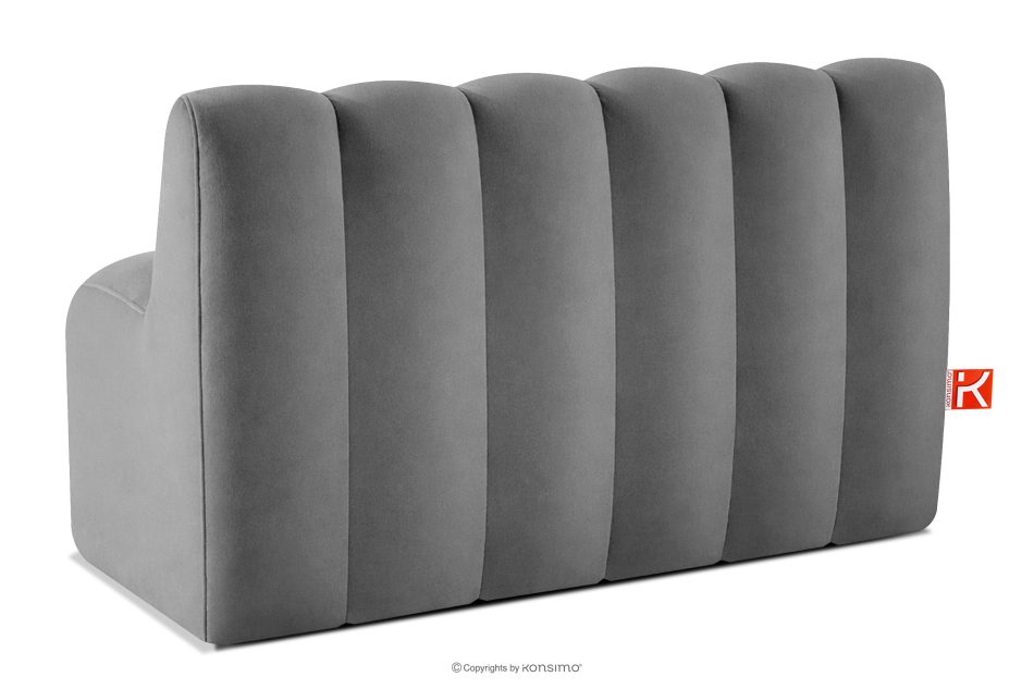 CORDA Čalúnená jedálenská lavica 120 cm svetlosivý velúr svetlo sivá - obrázok 3