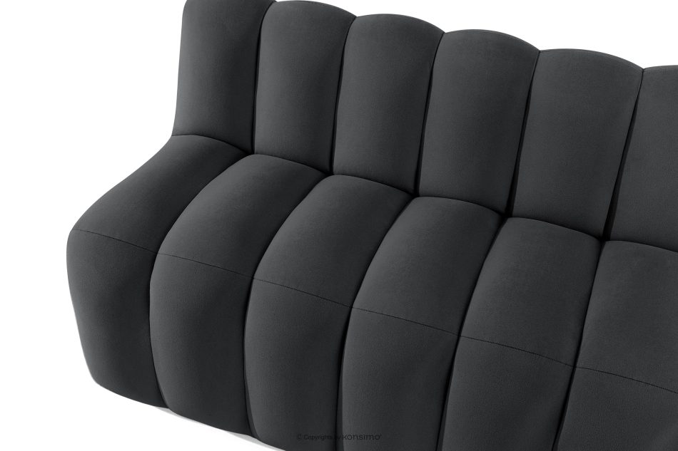 CORDA Čalúnená jedálenská lavica 120 cm tmavosivý velúr tmavo sivá - obrázok 4