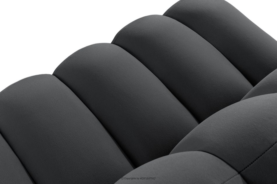 CORDA Čalúnená jedálenská lavica 120 cm tmavosivý velúr tmavo sivá - obrázok 5