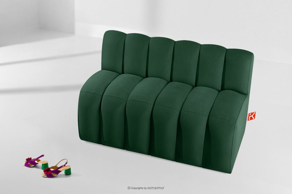 CORDA Čalúnená lavica do jedálne 120 cm tmavozelený velúr tmavo zelená - obrázok 8