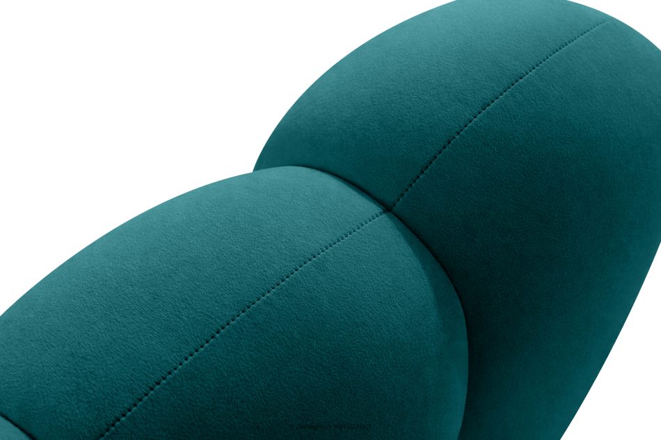 CORDA Čalúnená jedálenská lavica 120 cm morský modrý velúr námornícka modrá - obrázok 6