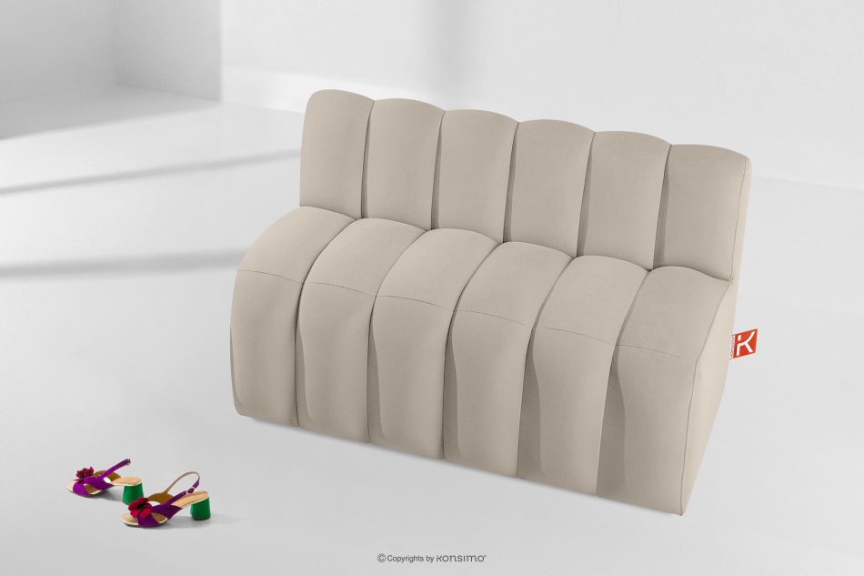 CORDA Čalúnená lavica do jedálne 120 cm krémový velúr krémová - obrázok 8