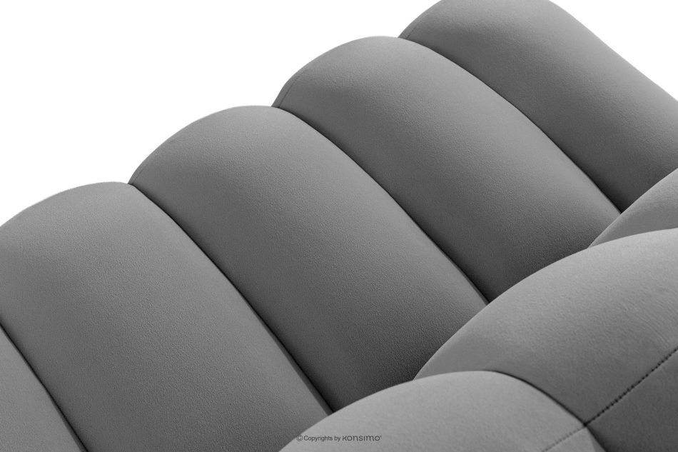 CORDA Čalúnená lavica s operadlom 160 cm svetlosivý velúr svetlo sivá - obrázok 5