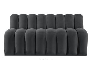 CORDA, https://konsimo.sk/kolekcie/corda/ Čalúnená lavica s operadlom 160 cm tmavosivý velúr tmavo sivá - obrázok