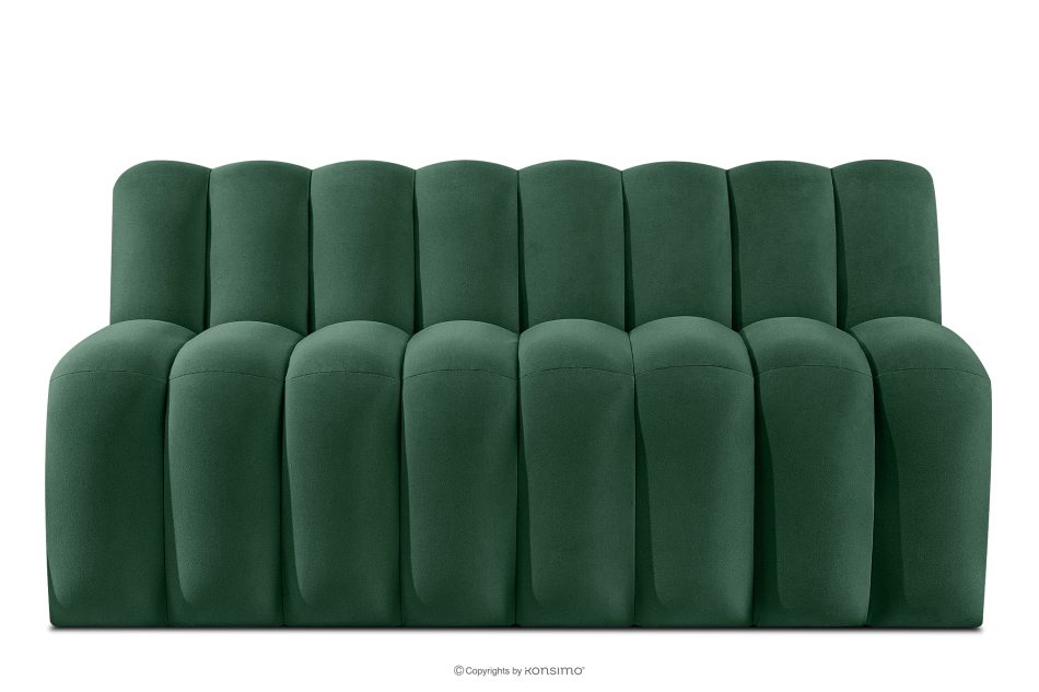 CORDA Čalúnená lavica s operadlom 160 cm tmavozelený velúr tmavo zelená - obrázok 0