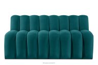 Čalúnená lavica s operadlom 160 cm morský modrý velúr