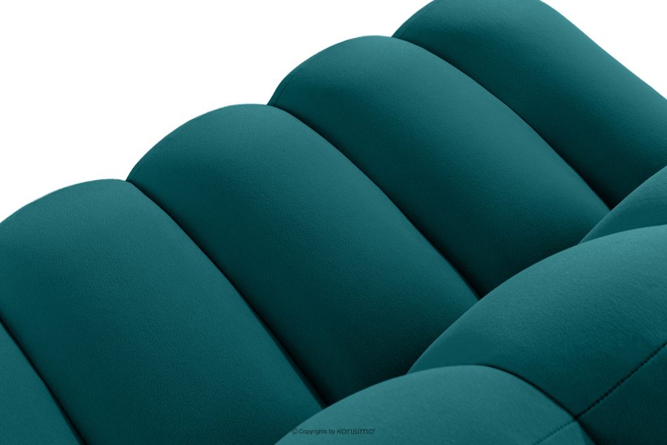 CORDA Čalúnená lavica s operadlom 160 cm morský modrý velúr námornícka modrá - obrázok 5