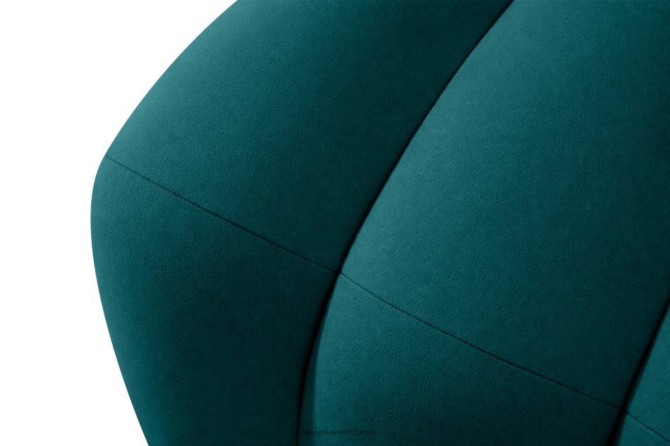 CORDA Čalúnená lavica s operadlom 160 cm morský modrý velúr námornícka modrá - obrázok 7