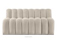 Čalúnená lavica s operadlom 160 cm krémový velúr