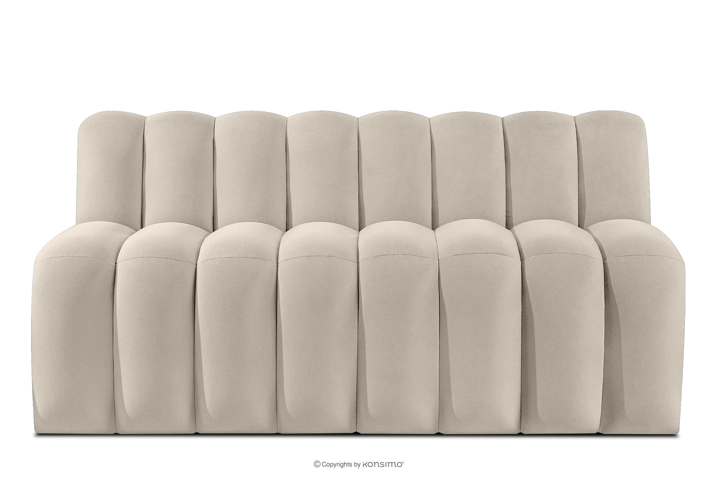 Čalúnená lavica s operadlom 160 cm krémový velúr