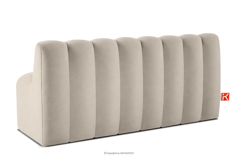 CORDA Čalúnená lavica s operadlom 160 cm krémový velúr krémová - obrázok 3