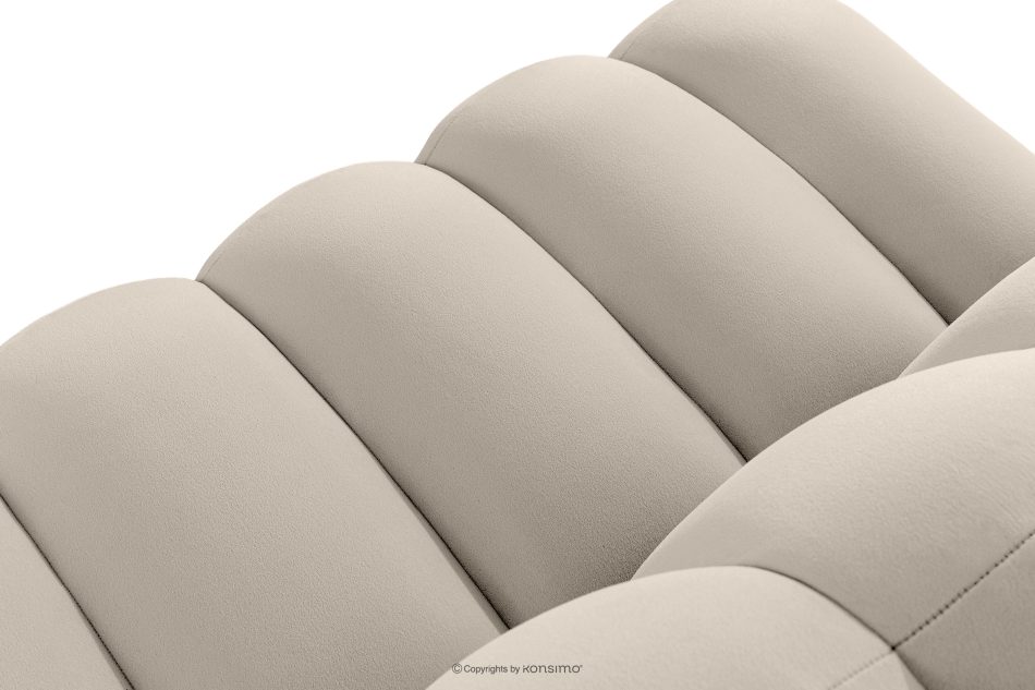 CORDA Čalúnená lavica s operadlom 160 cm krémový velúr krémová - obrázok 5