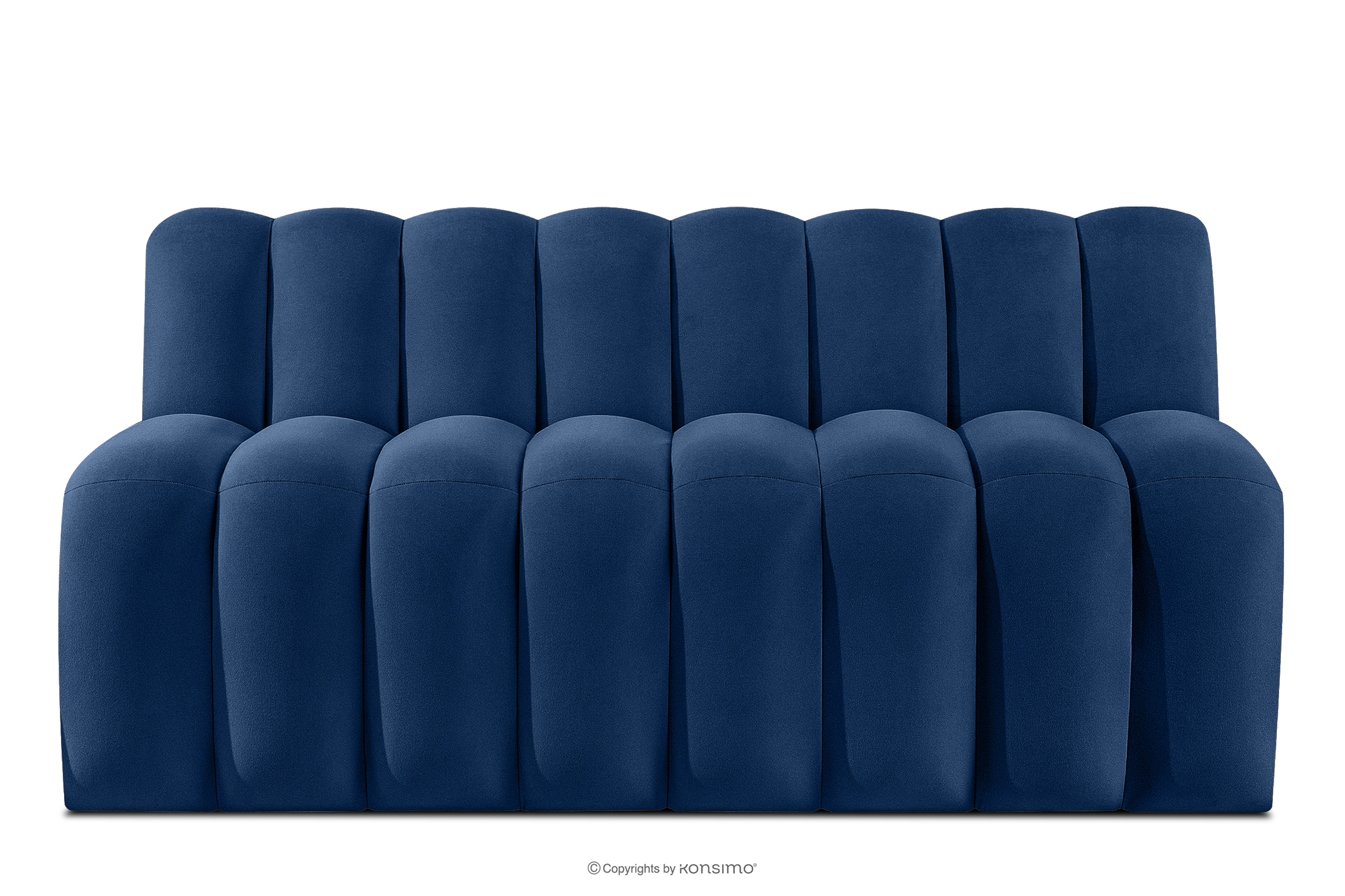 Čalúnená lavica s operadlom 160 cm tmavomodrý velúr