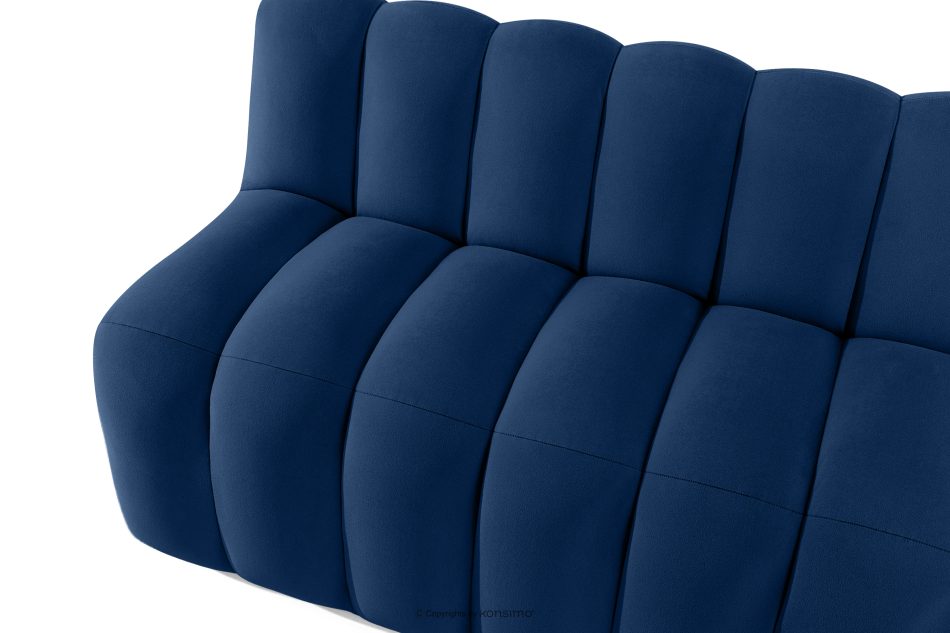 CORDA Čalúnená lavica s operadlom 160 cm tmavomodrý velúr tmavo modrá - obrázok 4