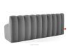CORDA Čalúnená lavica s operadlom 200 cm svetlosivý velúr svetlo sivá - obrázok 4