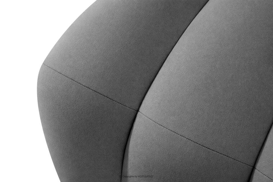 CORDA Čalúnená lavica s operadlom 200 cm svetlosivý velúr svetlo sivá - obrázok 7