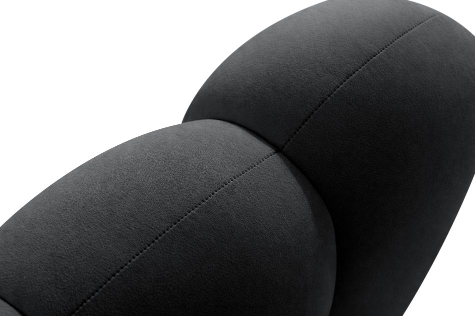 CORDA Čalúnená lavica s operadlom 200 cm tmavosivý velúr tmavo sivá - obrázok 6