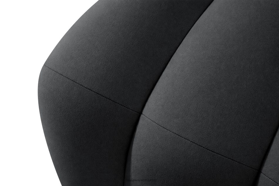 CORDA Čalúnená lavica s operadlom 200 cm tmavosivý velúr tmavo sivá - obrázok 7