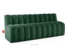 CORDA Čalúnená lavica s operadlom 200 cm tmavozelený velúr tmavo zelená - obrázok 3