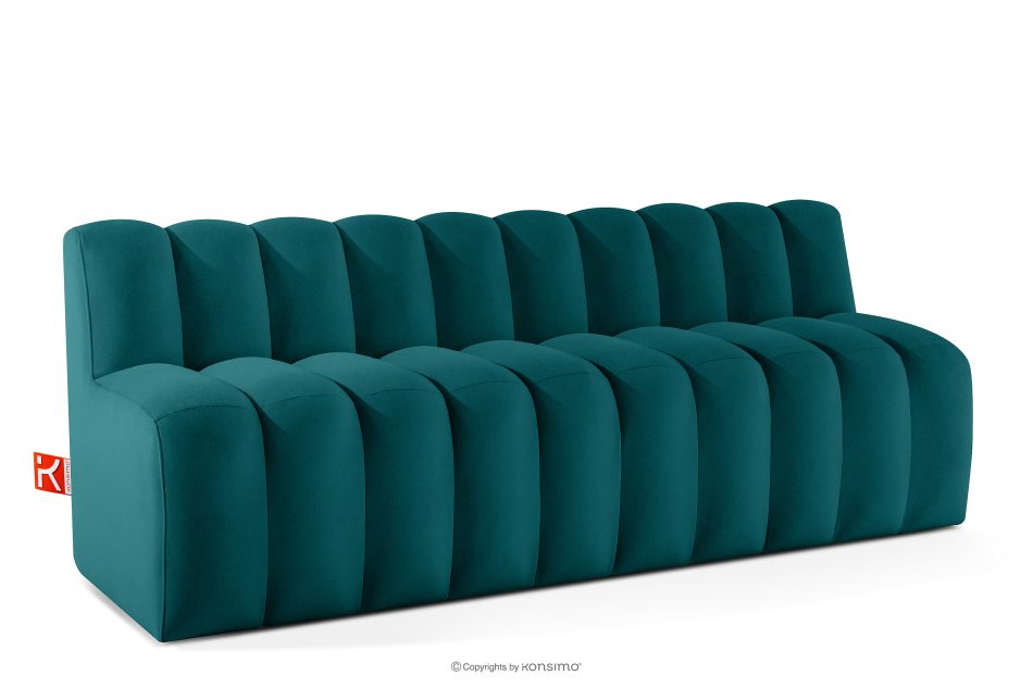 CORDA Čalúnená lavica s operadlom 200 cm tmavomodrý velúr námornícka modrá - obrázok 2