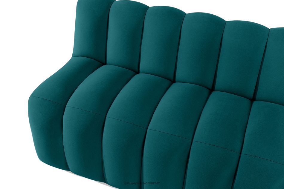 CORDA Čalúnená lavica s operadlom 200 cm tmavomodrý velúr námornícka modrá - obrázok 4