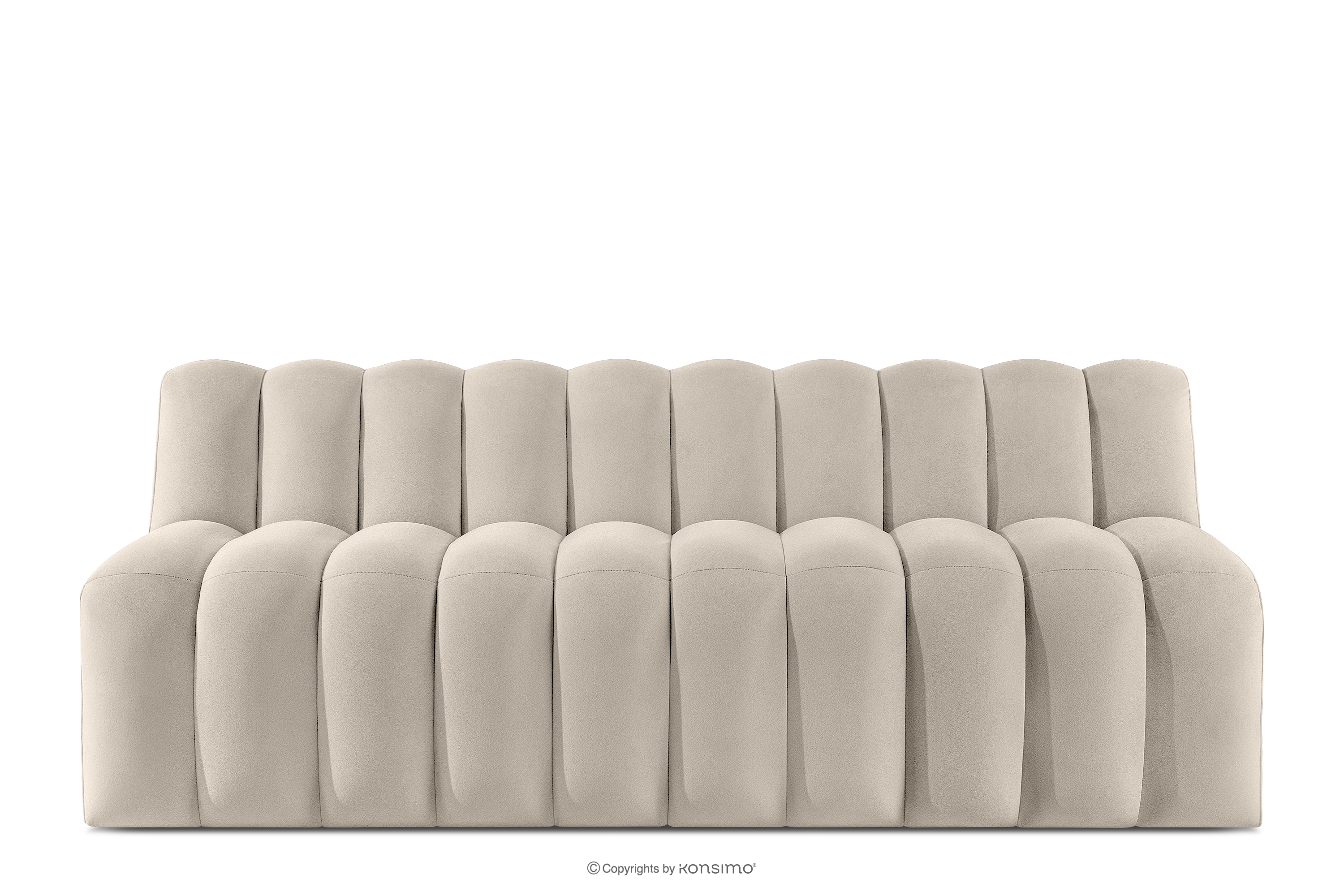 Čalúnená lavica s operadlom 200 cm krémový velúr