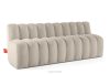 CORDA Čalúnená lavica s operadlom 200 cm krémový velúr krémová - obrázok 3