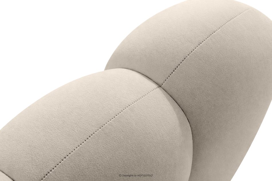 CORDA Čalúnená lavica s operadlom 200 cm krémový velúr krémová - obrázok 6